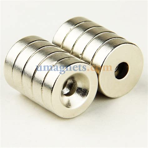 2pcs 18mm X 5mm Hole 5mm N35 Strong Countersunk Ring Rare Earth