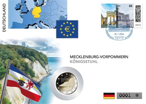 2 Euro Numisbrief BRD Mecklenburg Vorpommern Königsstuhl 2024