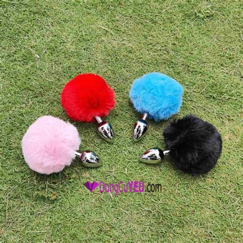 Đuôi thỏ gắn hậu môn massage kích thích hậu môn đạt khoái cảm