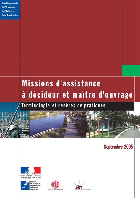 PDF Missions d assistance à décideur et maître d ouvrage 3 Missions