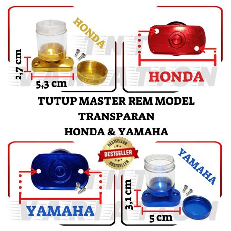 Jual Tutup Minyak Master Rem Variasi Transparan Model Botol Kaca Honda