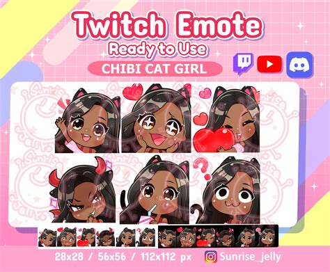 Twitch Emotes Cabello Negro Ojos Marrones Piel Oscura Etsy M Xico