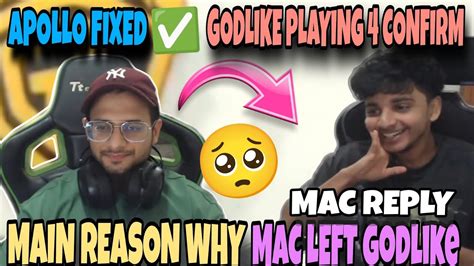 Mac Reply Why He Left Godl Godl Apollo Confirm Godlike New Lineup