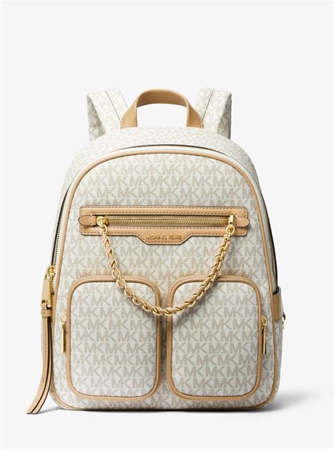 Michael Kors Elliot Medium Logo Backpack In White Lyst