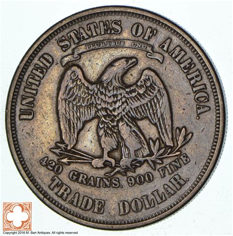 Authentic United States Trade Dollar 1876 Silver Dollar Rare