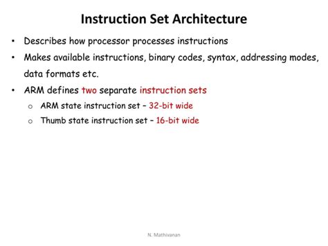 Arm Instruction Set Ppt