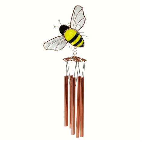 Bee Stained Glass Wind Chime Wind Chimes Glass Wind Chimes Bee