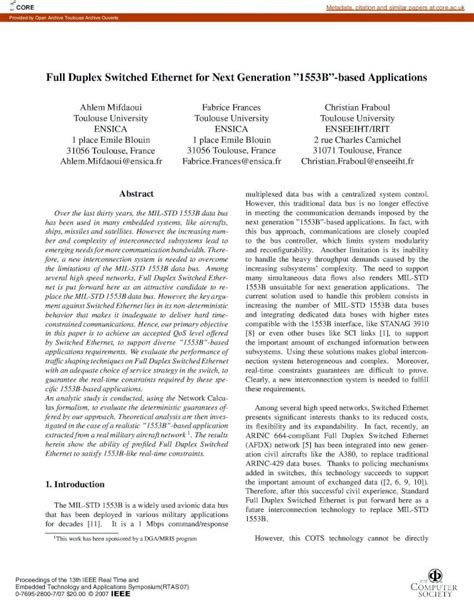 Pdf Full Duplex Switched Ethernet For Next Generation B Based