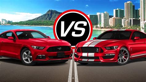 2016 Ford Mustang V6 Vs Mustang Shelby Gt350 Spec Comparison Youtube