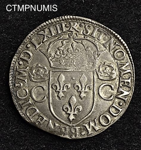 Monnaie Royale Teston Argent Charles Ix M Toulouse Ctmp Numis