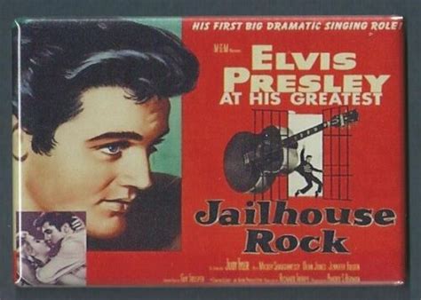 Elvis Presley Rock N Roll 2x3 Fridge Magnet Jailhouse Rock Graceland