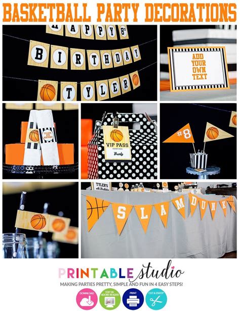 Basketball Party Decorations Basketball Birthday Party Ideas - Etsy