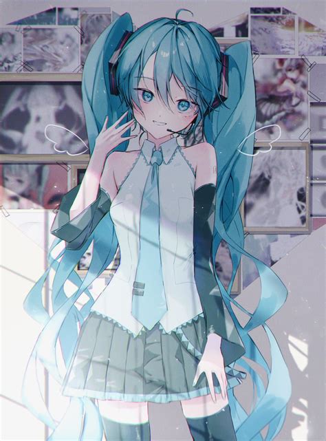 初音ミク 「1日でフォロワー何人増えるかチャレンジ ミクさん𝑩𝑰𝑮 𝑳𝑶𝑽𝑬」琥珀いろのイラスト