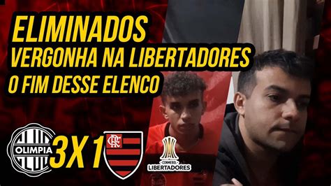 REACT OLÍMPIA 3X1 FLAMENGO ELIMINAÇÃO PATÉTICA FIM DA LINHA PRA