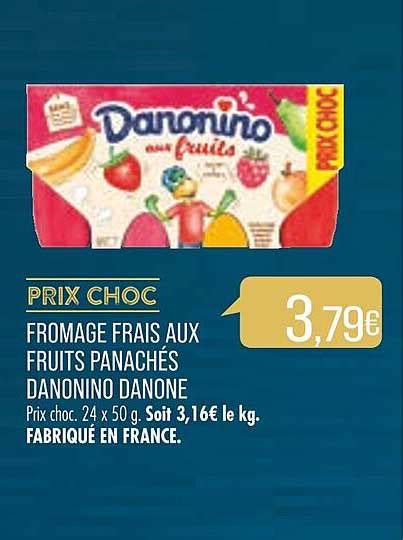 Promo Fromage Frais Aux Fruits Panach S Danonino Danone Chez Match