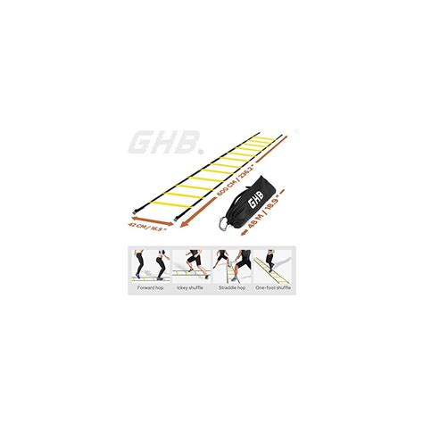 GHB Pro Agility Ladder Agility Training Ladder Speed 12 Rung 20ft With