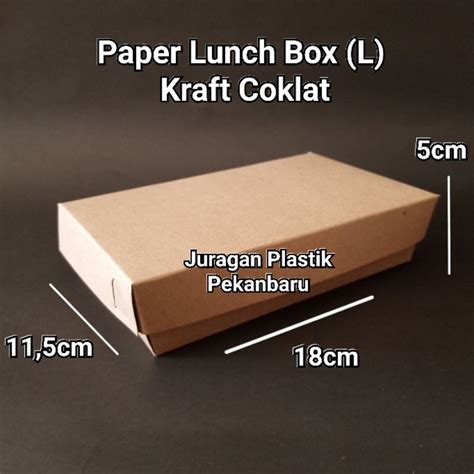 Jual KRAFT L Paper Lunch Box Kraft Coklat Size L Kotak Nasi