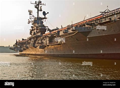 aircraft carrier as museum in New York Stock Photo - Alamy