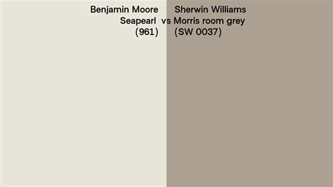 Benjamin Moore Seapearl 961 Vs Sherwin Williams Morris Room Grey SW