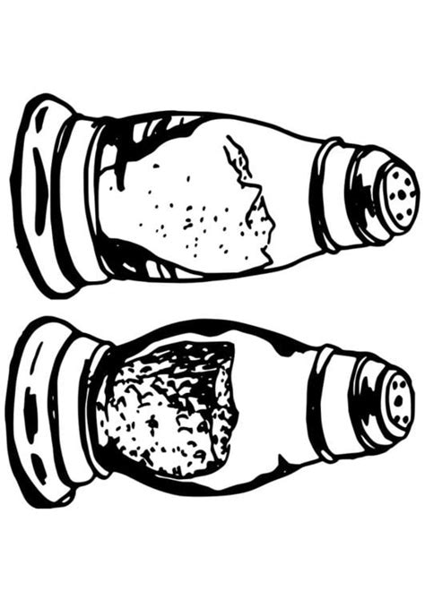 Coloring Page Salt And Pepper Shakers Free Printables Img 19083