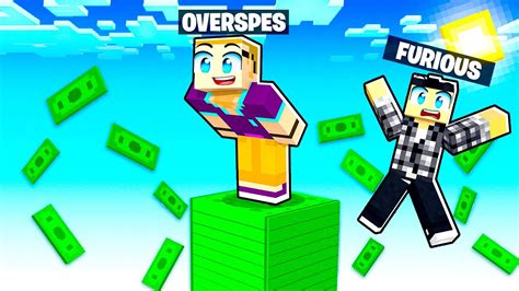 Minecraft Mais Sur Un Bloc De Billets Dans Le Vide Avec Furious Jumper