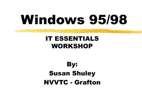 Ppt Windows 9598 Powerpoint Presentation Free Download Id6431949