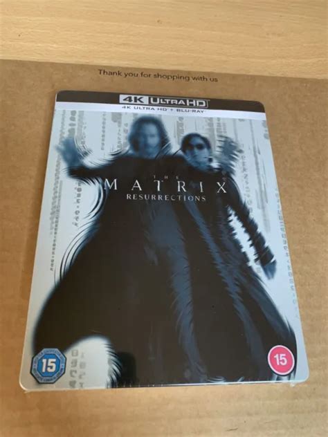 THE MATRIX RESURRECTIONS 2021 4K UHD Blu Ray Steelbook NEW SEALED