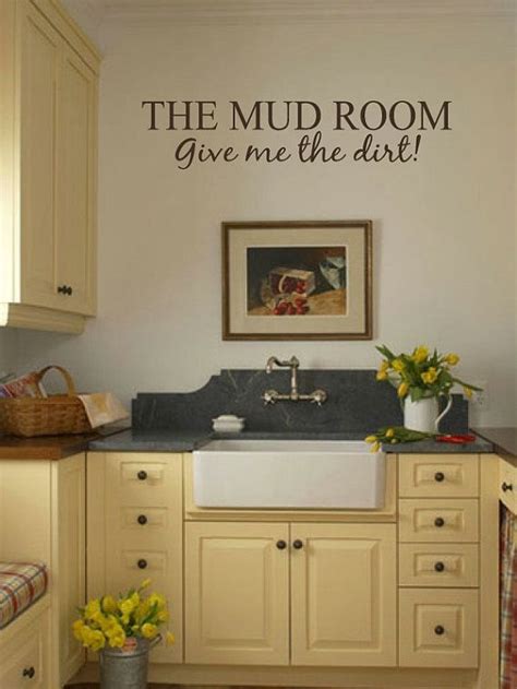 Wall Decal Quote The Mud Room Wall Decal THE MUD ROOM The Dirt Stops