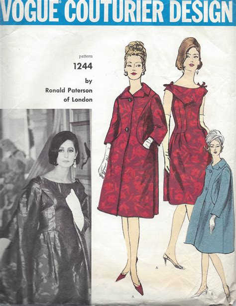 S Vintage Vogue Sewing Pattern B Coat Dress R By Ronald