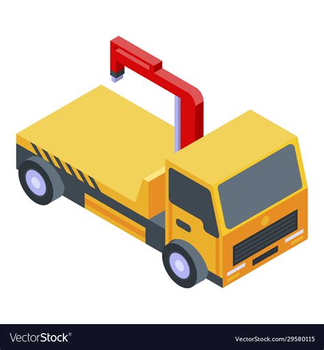 Tow Truck Assistance Icon Isometric Style Vector Image