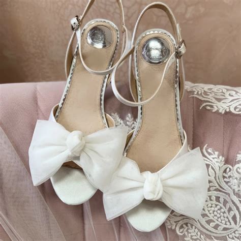 Bridal Shoes With Bows Lace Favour