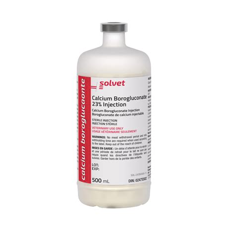 Calcium Borogluconate 23% injection - Solvet