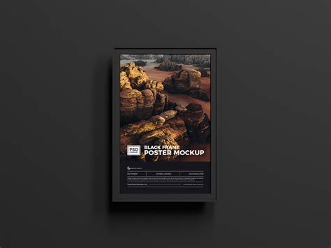 Black Frame Poster Free Mockup — Free Mockup World