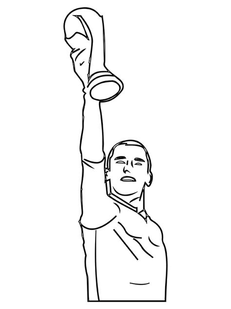 World Cup Trophy Celebration Coloring Page Free Printable Coloring