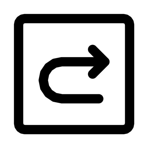 Turn Around Right Direction Square Vector Svg Icon Svg Repo