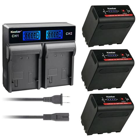 Kastar NP Battery LCD Rapid Charger For Sony NP F950 NP F960 NP F970 NP