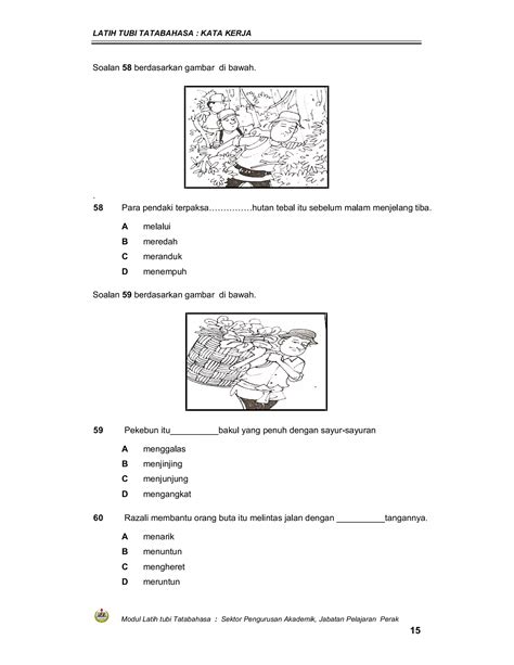 Latih Tubi Tatabahasa Kata Kerja Berserta Jawapan PDF