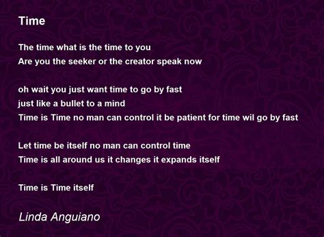 Time - Time Poem by Linda Anguiano