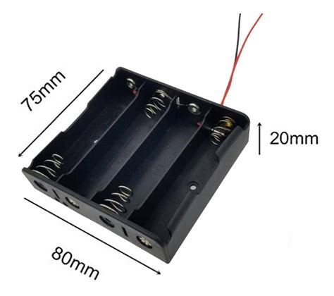 Caja Porta Pilas Para 4 Pilas 18650 Robótica Arduino Pin Z2 Mercado Libre