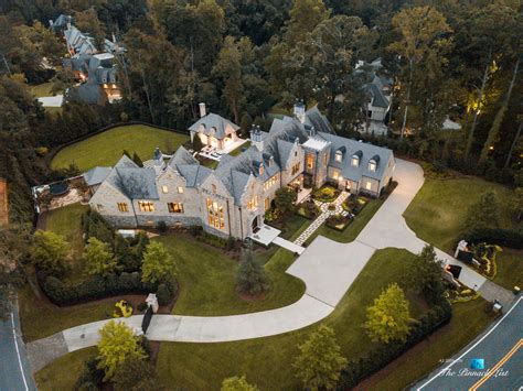 1150 W Garmon Rd Atlanta Ga Usa Sunset Drone Aerial Property View