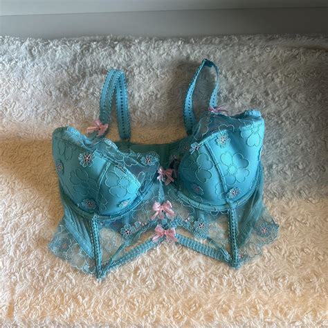 Boux Avenue Embroidered Lace Lingerie Set In Pink Depop