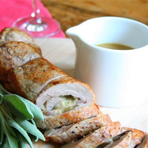 Comté Dijon And Herb Stuffed Pork Tenderloin With Dijon Jus Comte Usa