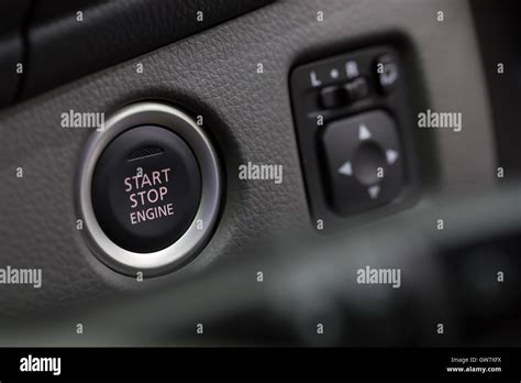 Start Stop Engine Buttons In Car Stock Photo Alamy