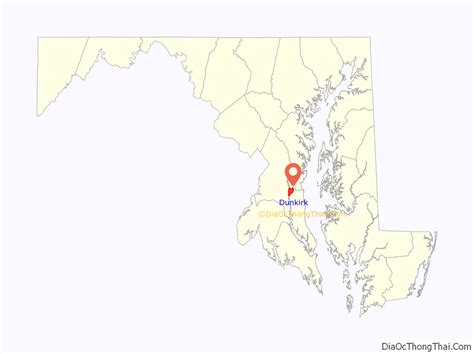 Map of Dunkirk CDP, Maryland