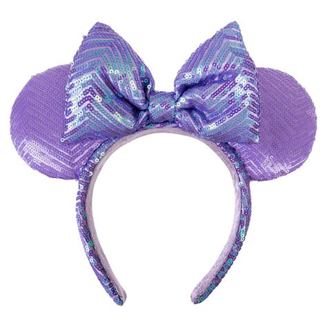 Minnie Mouse Sequin Ear Headband For Adults Lavender Allearsnet