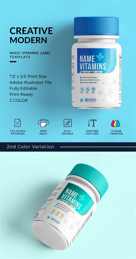 This Label Design Can Be Uses As Any Vitamin Sticker Food Supplement