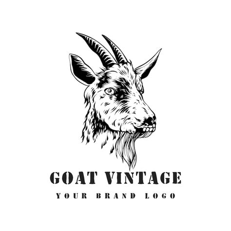 Premium Vector Head Goat Logo Vintage