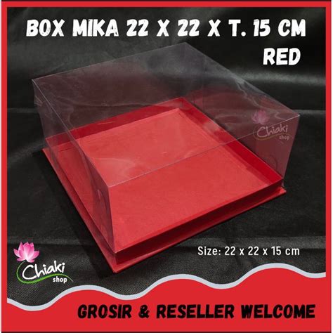 Jual Box Mika Red Uk X X T Cm Cake Pudding Tart Dus Karton