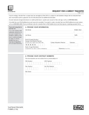 Fillable Online Cmu TIAA CREF To Vanguard Direct Transfer BFormb Pdf