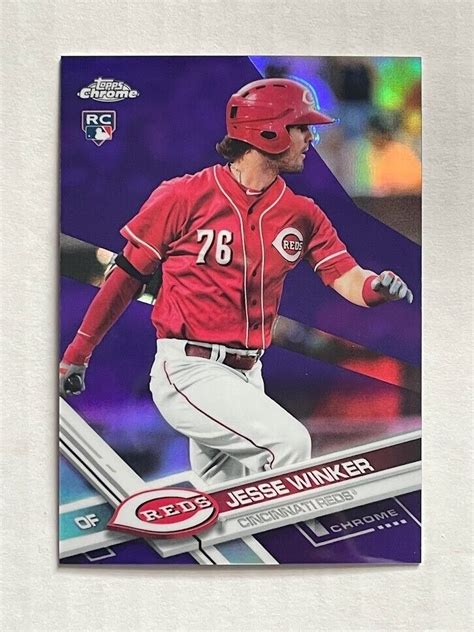 2017 Topps Chrome Purple Refractor 74 Jesse Winker 299 RC For